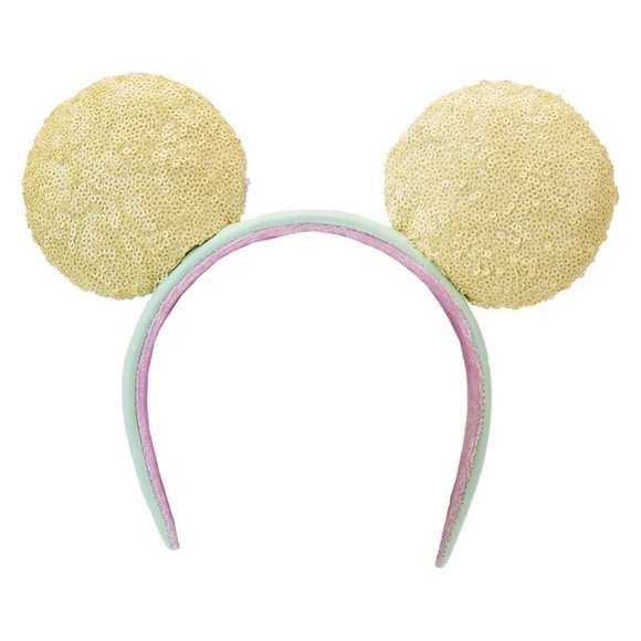Loungefly Sequin Mouse Ears Headband - Blue , Pink , green and Yellow - Picture 2 of 11